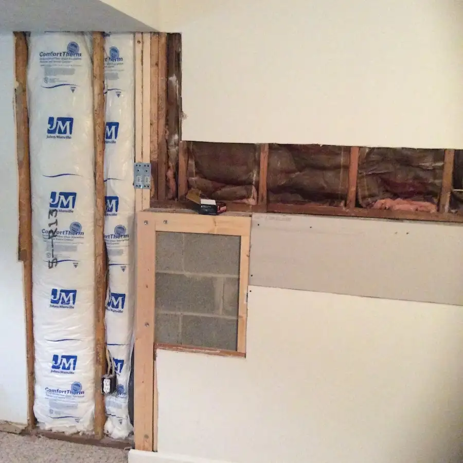 Wall insulation replacement during Contents Cleaning & Restoration in Glen Rock